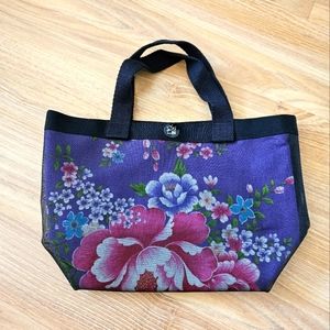 Retro floral handbag mini tote handmade